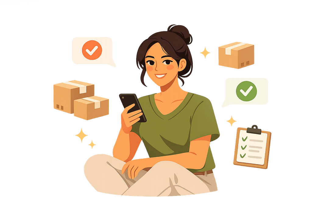 Instagram satıcısı siparişlerini yönetiyor